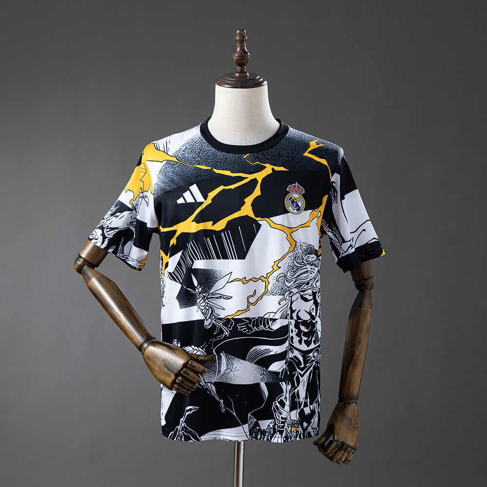 Real Madrid 25/26 Avengers - Pre-Match (Black and White) Jersey S-4XL