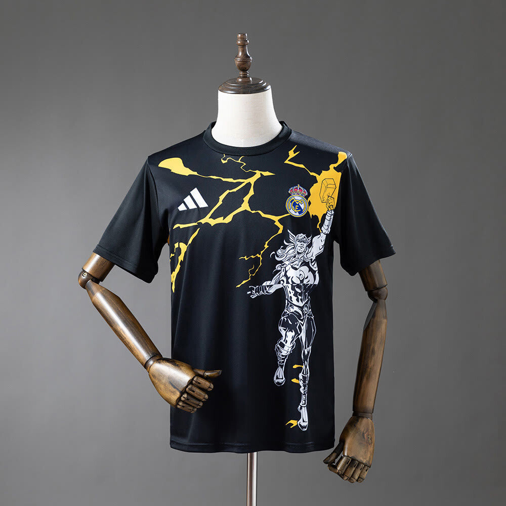 Real Madrid 25/26 Avengers - Pre-Match(Black) Jersey S-4XL
